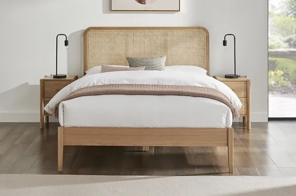 Limelight Giselle Rattan Oak Bed Frame