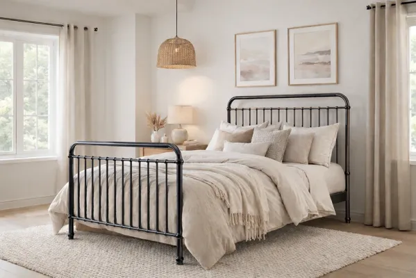 Time Living Rose Metal Bed Frame