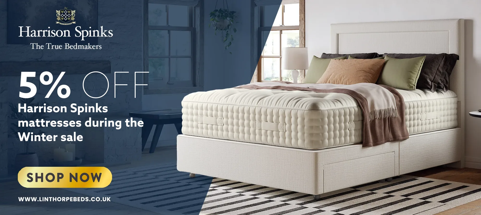 5% Off Harrison Spinks Mattresses during the Winter Sale