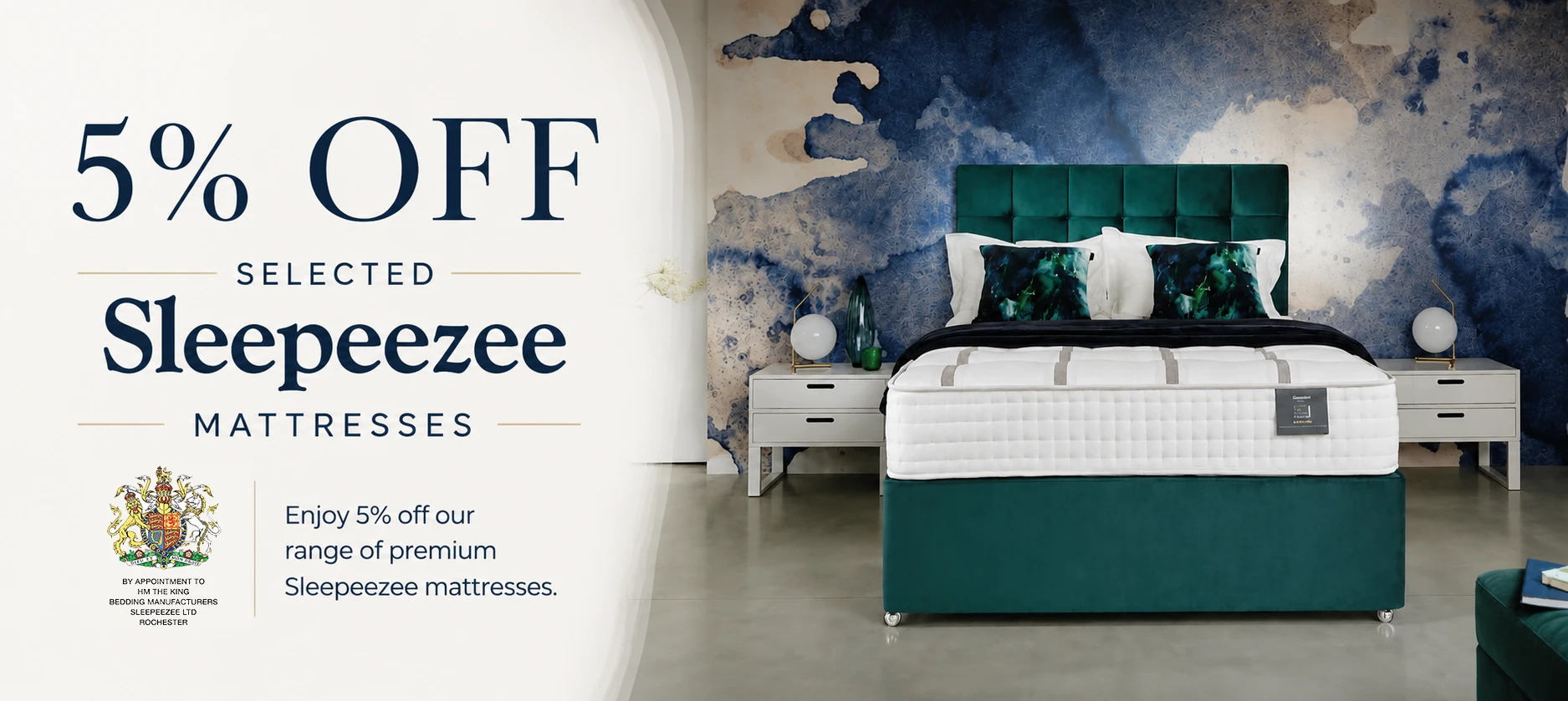 5% Off Selected Sleepeezee Mattresses during June and July