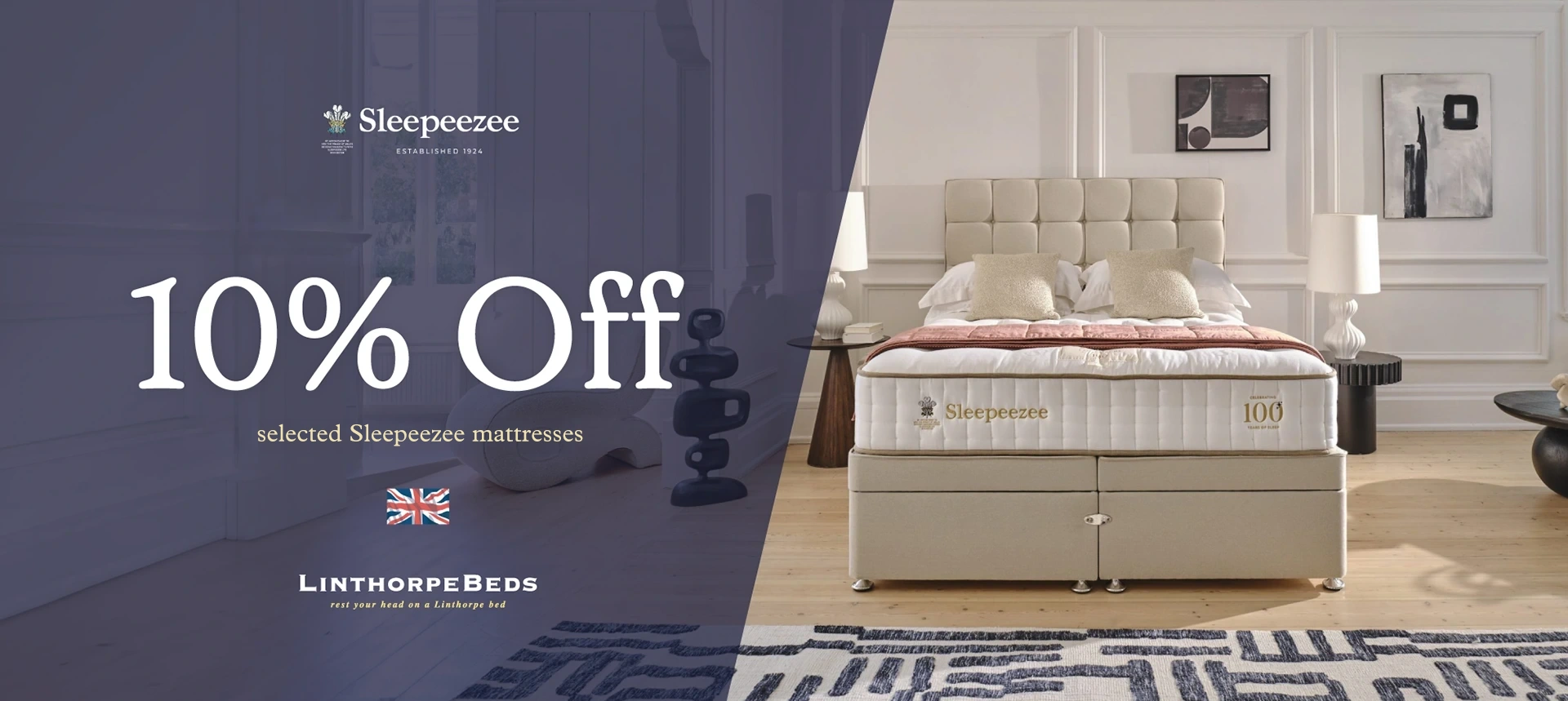 Save 10% on selected Sleepeezee mattresses