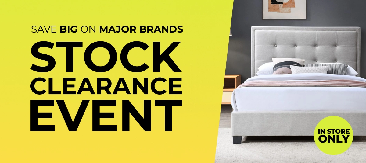 Save money on major brands with our stock clearance event