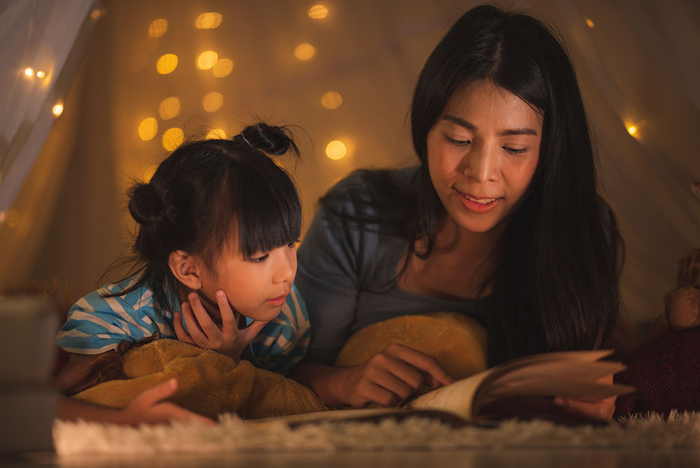 Reading is an excellent bedtime exercise