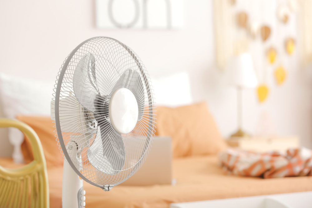 An electric fan is the perfect white noise solution