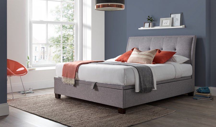 Kaydian Accent Ottoman Fabric Bed Frame