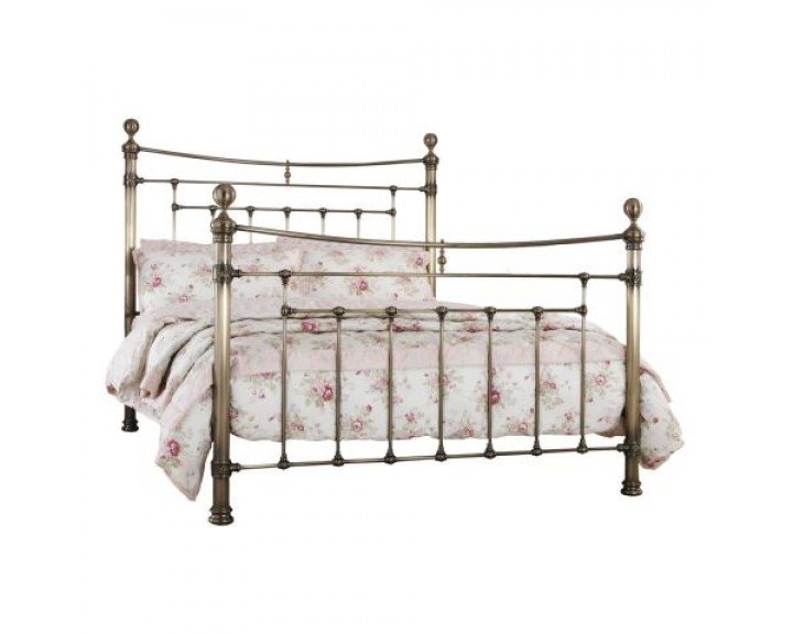 Serene Edmond Antique Brass Precious Metal Bed Frame