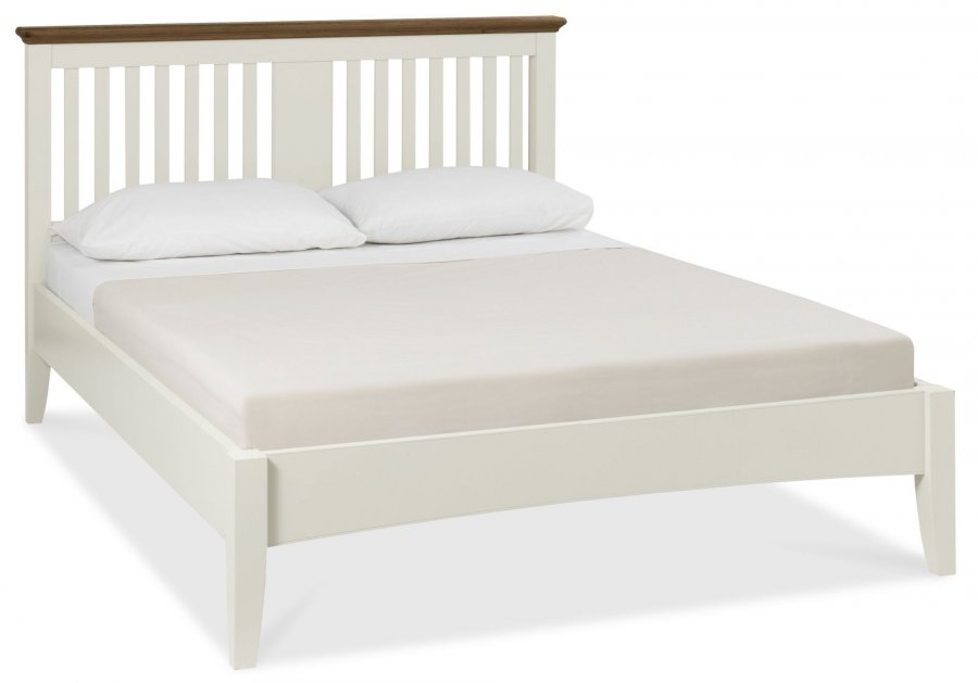 Bentley Designs Hampstead Soft Grey & Walnut Slatted Bed Frame