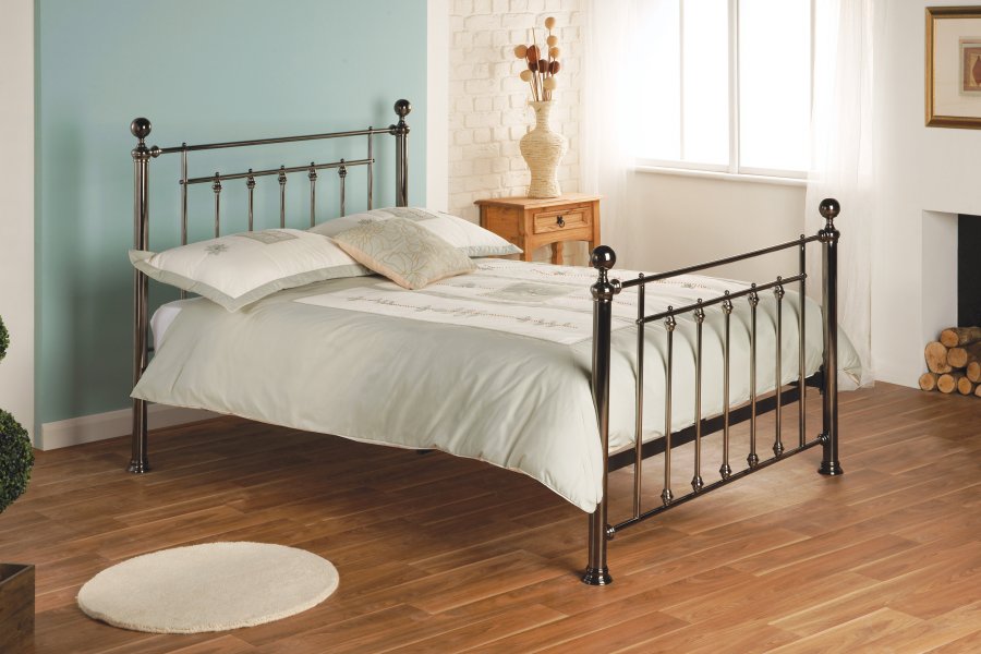Limelight Libra Black Chrome Metal Bed Frame