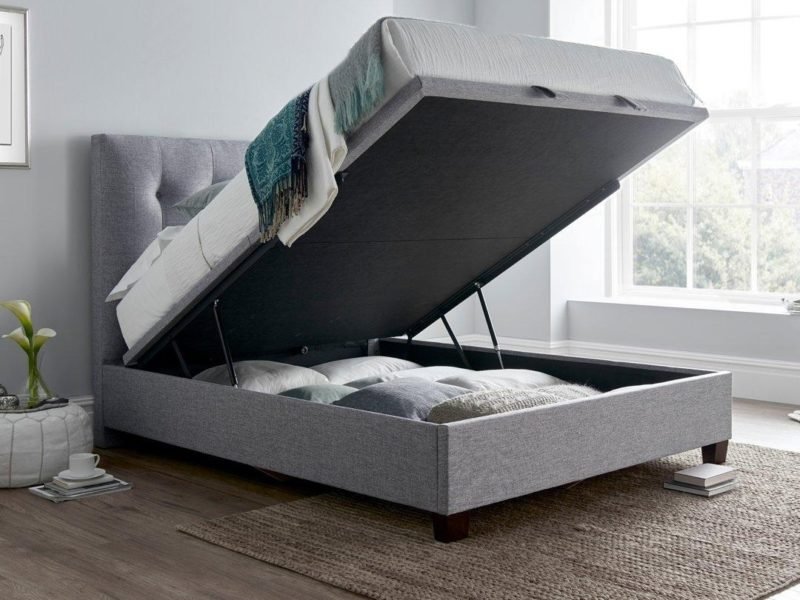5' (king size) Kaydian Lumley Ottoman Storage Bed Frame Marbella Dark Grey