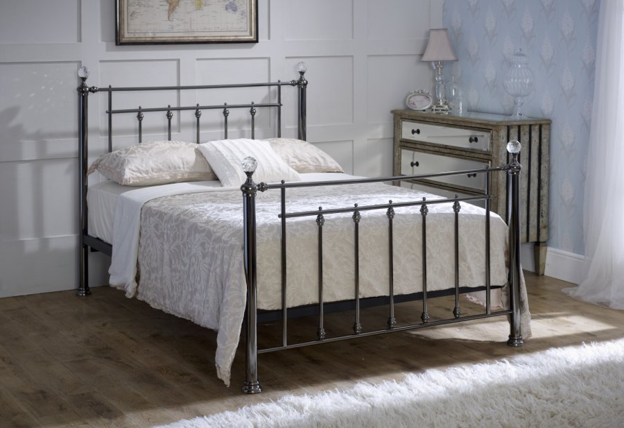 Limelight Libra Black Chrome with Crystals Bed Frame
