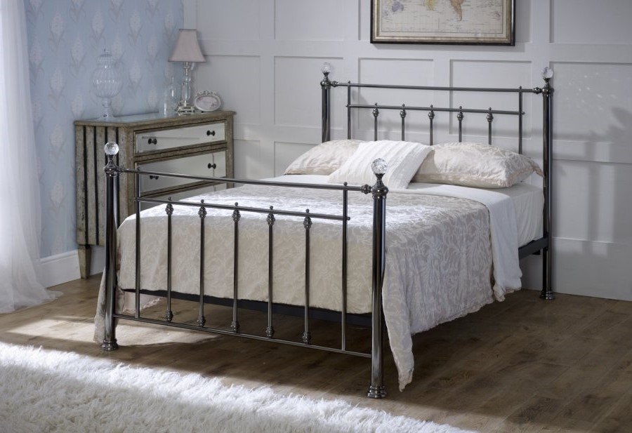 Limelight Libra Black Chrome with Crystals Bed Frame