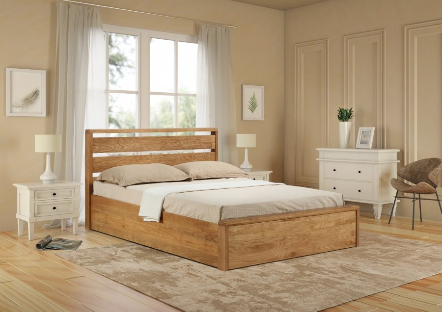 Emporia Modena Oak Ottoman Bed