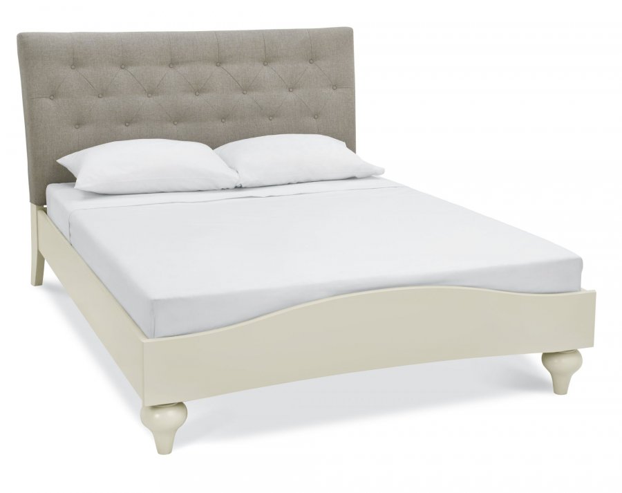 Bentley Designs Montreux Antique White Wooden Upholstered Bed Frame - Diamond Stitch