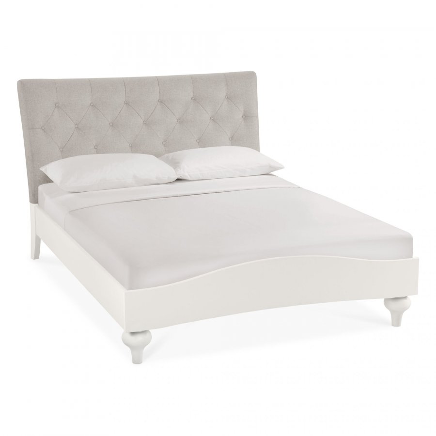 Bentley Designs Montreux Soft Grey Wooden Upholstered Bed Frame - Diamond Stitch