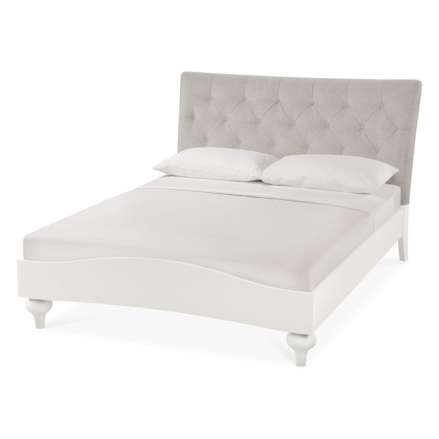 Bentley Designs Montreux Soft Grey Wooden Upholstered Bedstead - Diamond Stitch