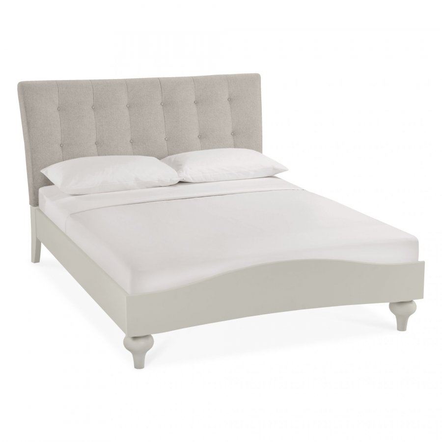 Bentley Designs Montreux Urban Grey Wooden Upholstered Bed Frame - Vertical Stitch