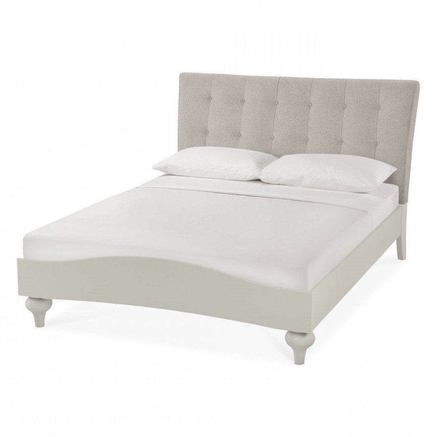 Bentley Designs Montreux Urban Grey Wooden Upholstered Bedstead - Vertical Stitch
