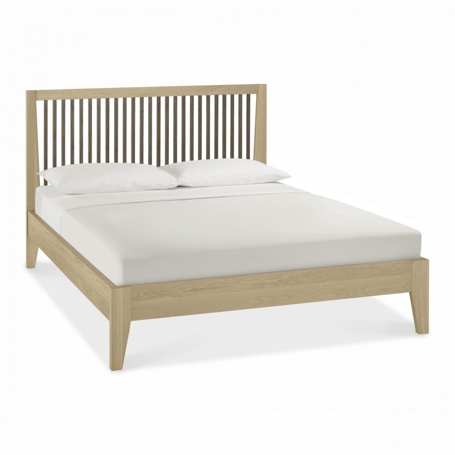 Bentley Designs Rimini Aged Oak & Weathered Oak Slatted Bedstead