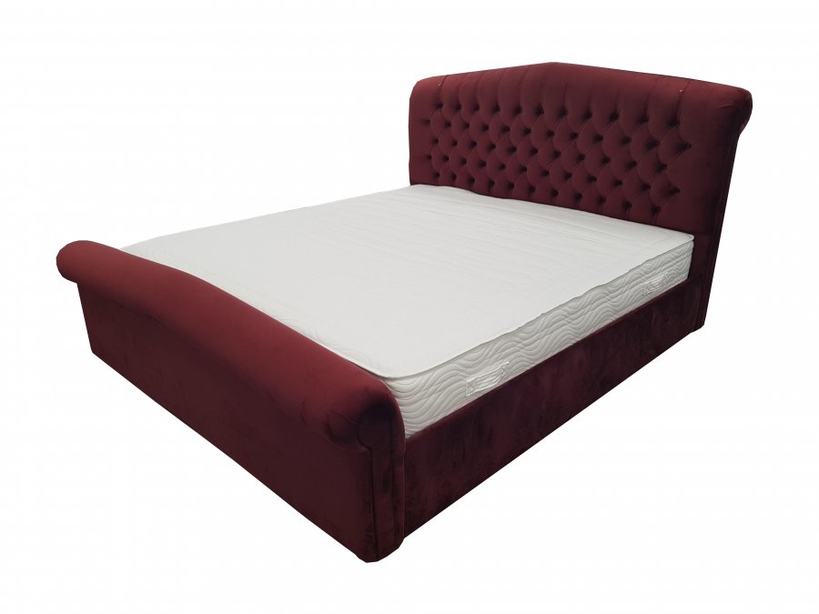Scroll Fabric Bed Frame *Over 40 Colours Available*