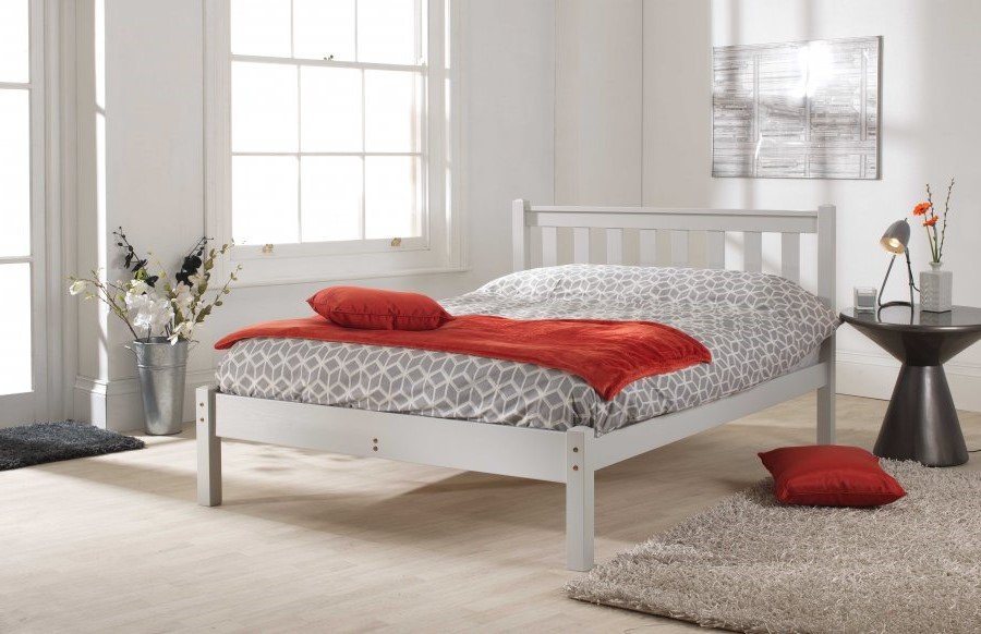 Friendship Mill Shaker Low Foot End Bed Frame (White or Grey)
