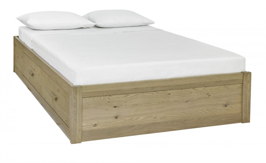 Bentley Designs Turin Aged Oak Storage Bed Frame