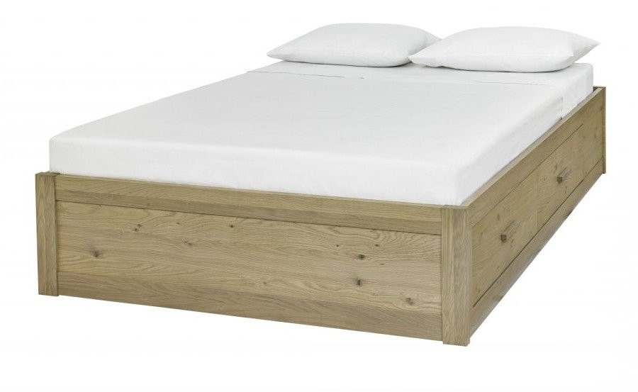 Bentley Designs Turin Aged Oak Storage Bedstead