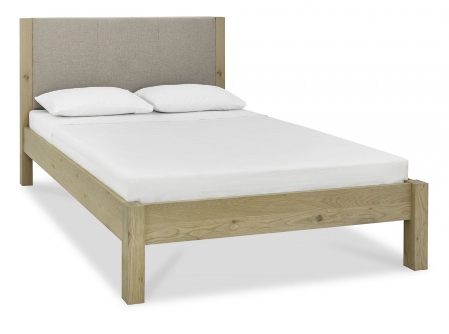 Bentley Designs Turin Aged Oak Upholstered Low Footend Frame