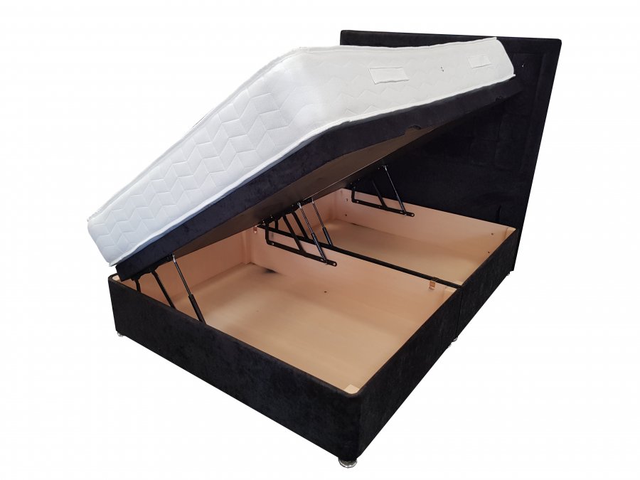 Venetian Haze Custom Double Ottoman Bed