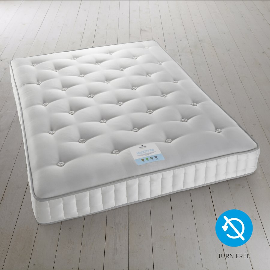 5' (KING) Harrison Spinks Velocity 4250 Turn Free Mattress (Cotton, Wool, Vicose & Ecotec Fibre)