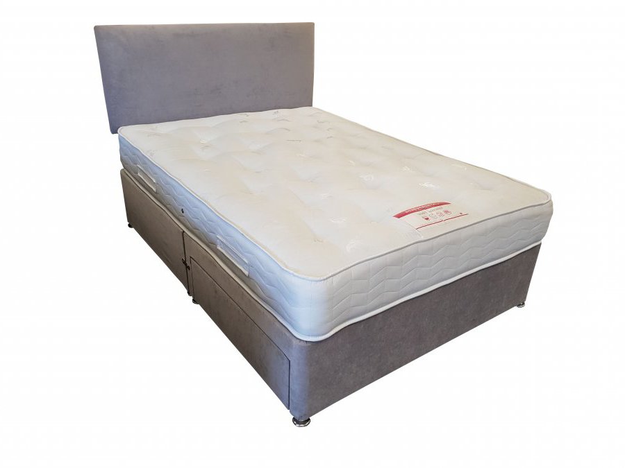 Double Venetian Haze Divan Bed with Free Drawers & Headboard