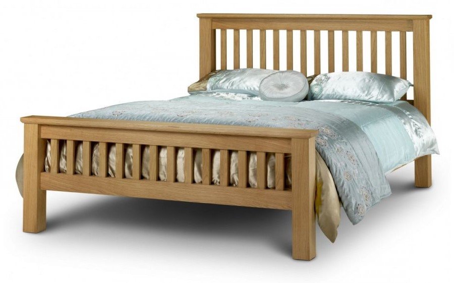 Julian Bowen Amsterdam High Foot End Oak Bed Frame