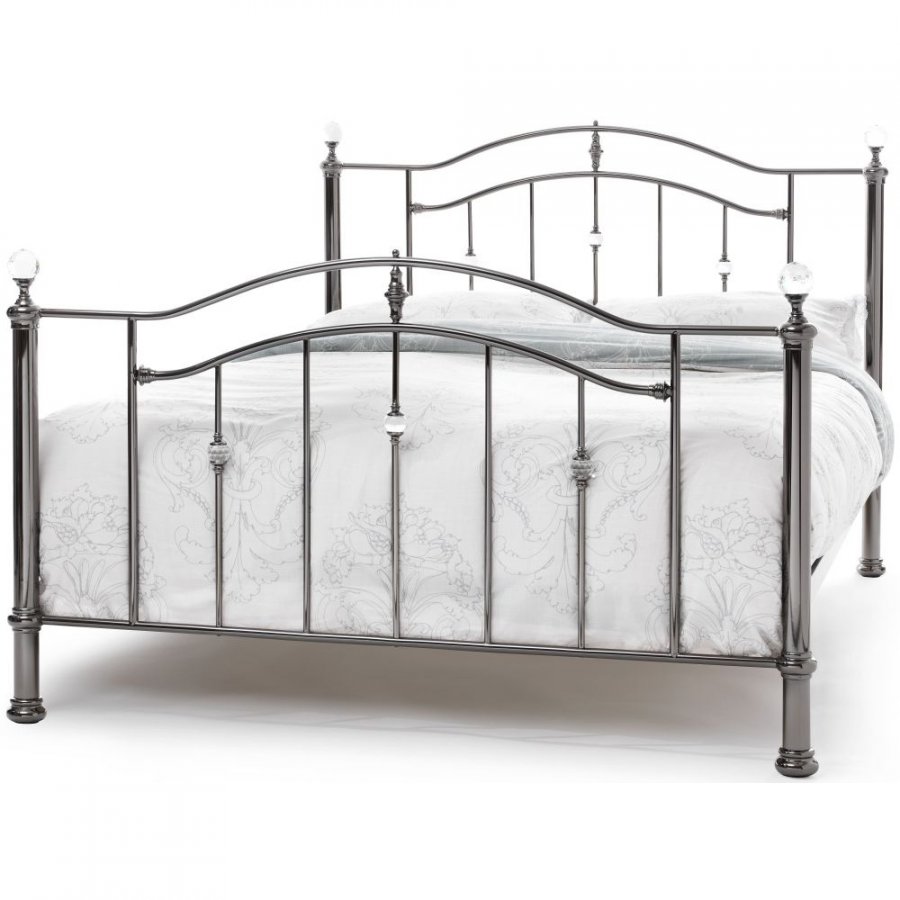Serene Ashley Black Nickel Bed Frame