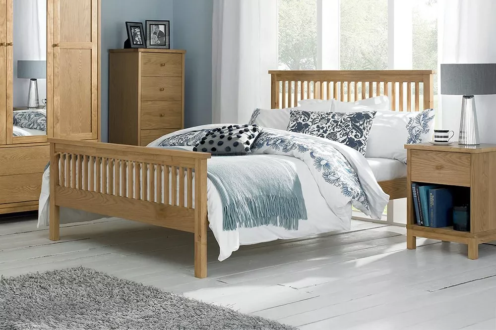 Bentley Designs Atlanta High Foot Oak Bed Frame