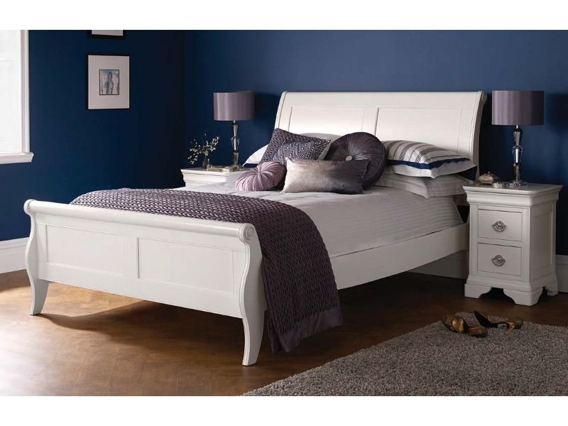 Bentley Designs Chantilly White Panel Bed Frame