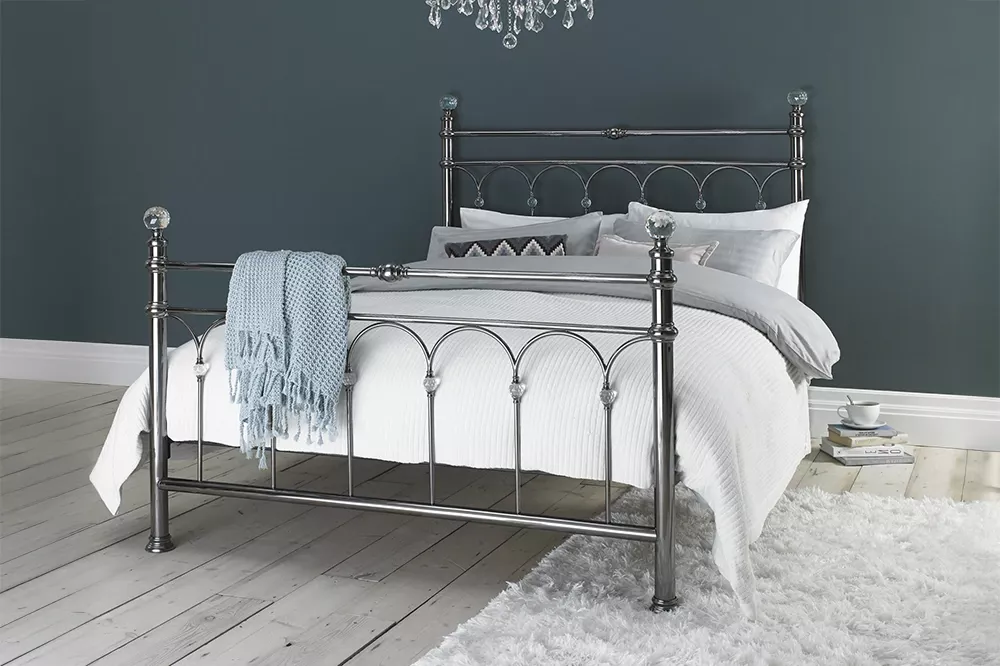 Bentley Designs Krystal Antique Nickel Bedstead