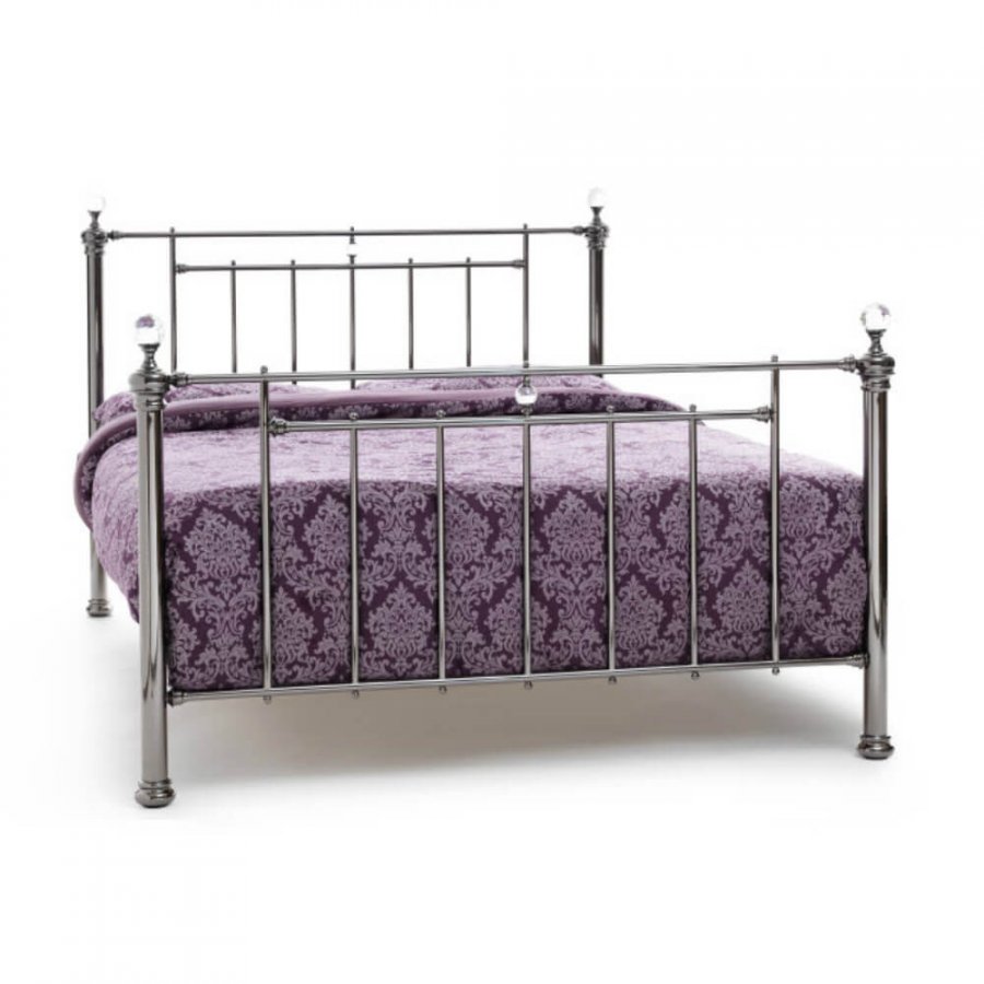 Serene Clara Black Nickel Precious Metal Bed Frame