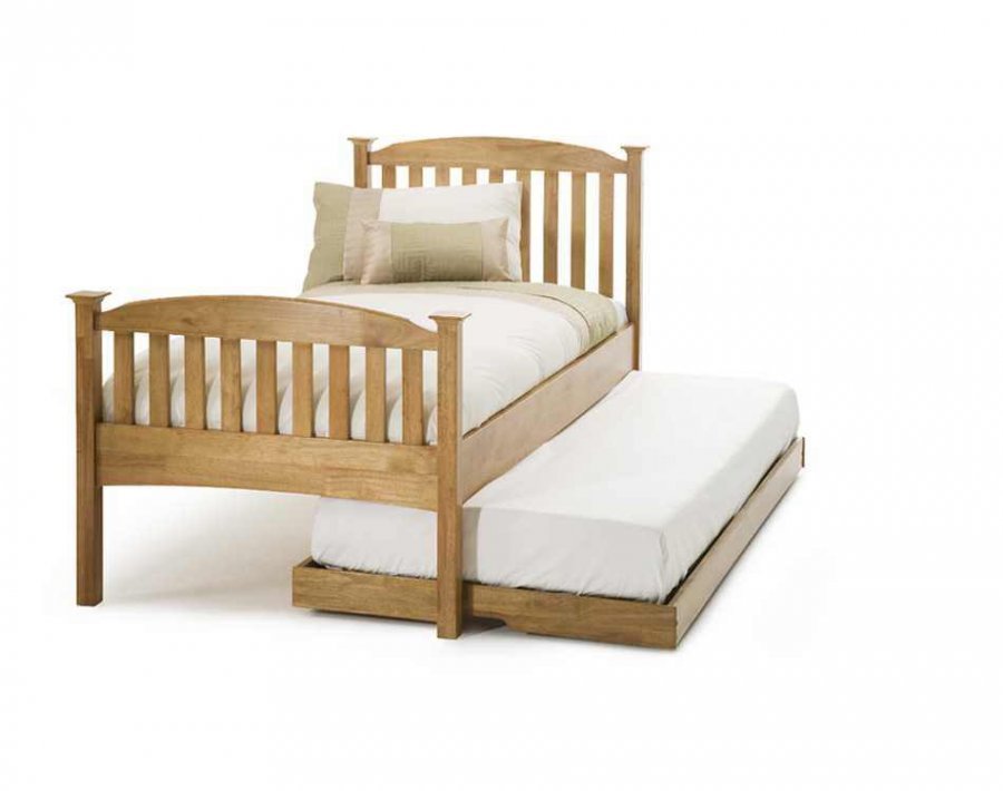 Serene Eleanor Honey Oak High Footend Guest Bed