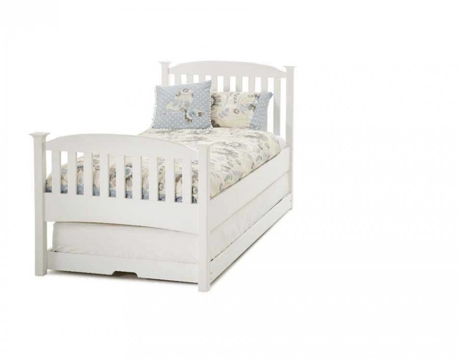 Serene Eleanor Opal White High Footend Guest Bed