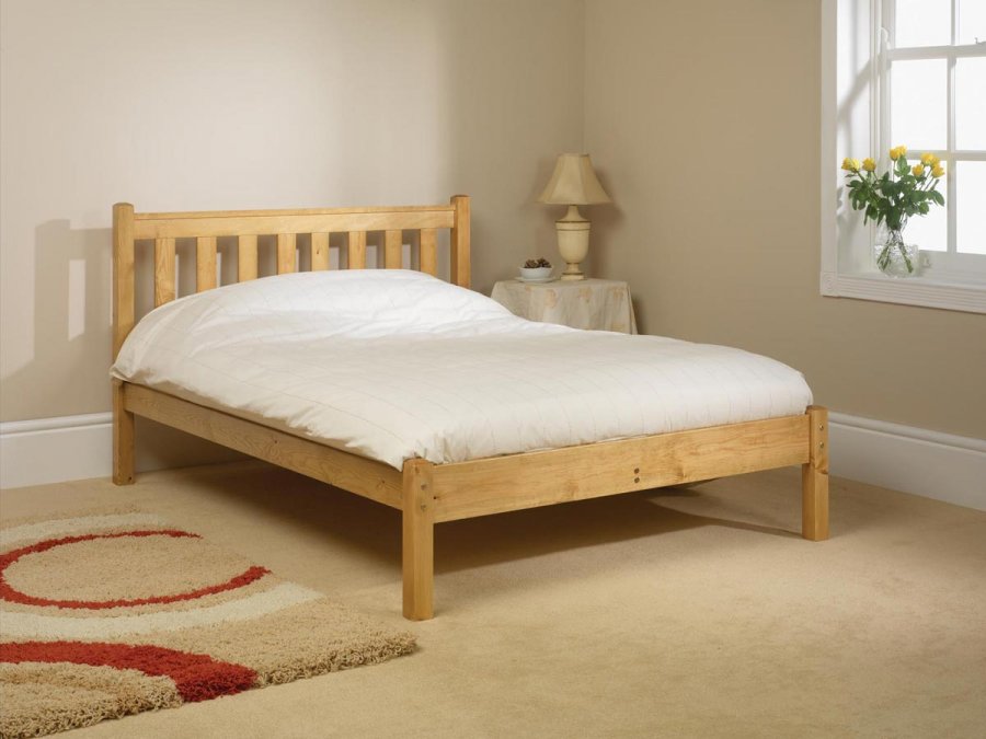 Shaker Low Foot Natural Custom King Size Bed Frame