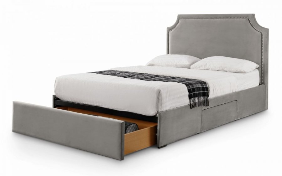 Julian Bowen Mayfair 3 Drawer Studded Fabric Frame