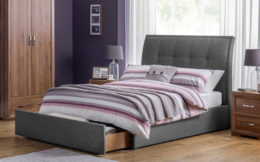 Julian Bowen Santorini Fabric Storage Bed Frame
