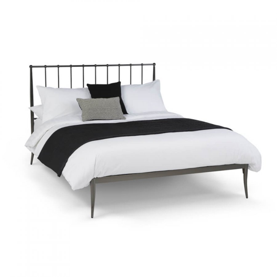Serene Saturn Black Nickel Precious Metal Bed Frame