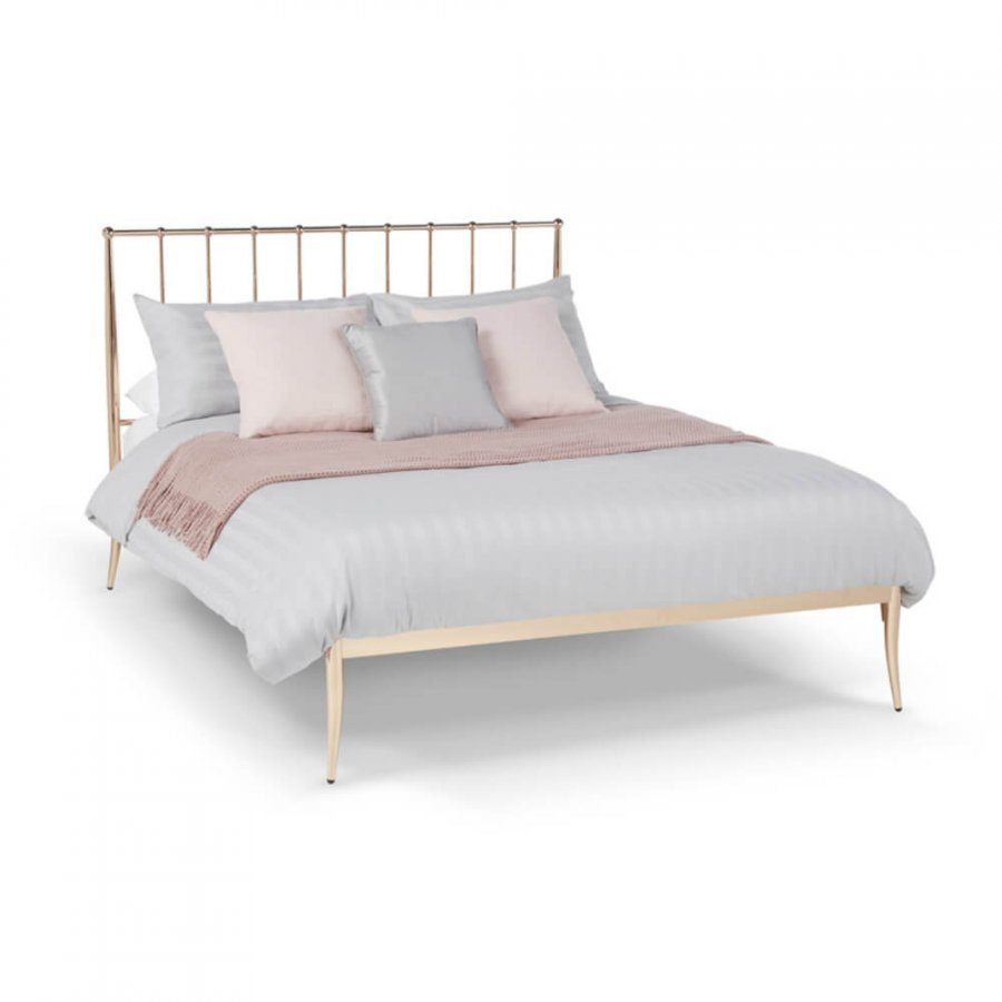 Serene Saturn Rose Gold Precious Metal Bed Frame