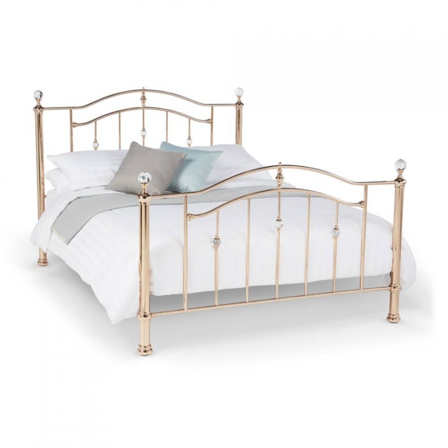 Serene Ashley Rose Gold Precious Metal Bed Frame
