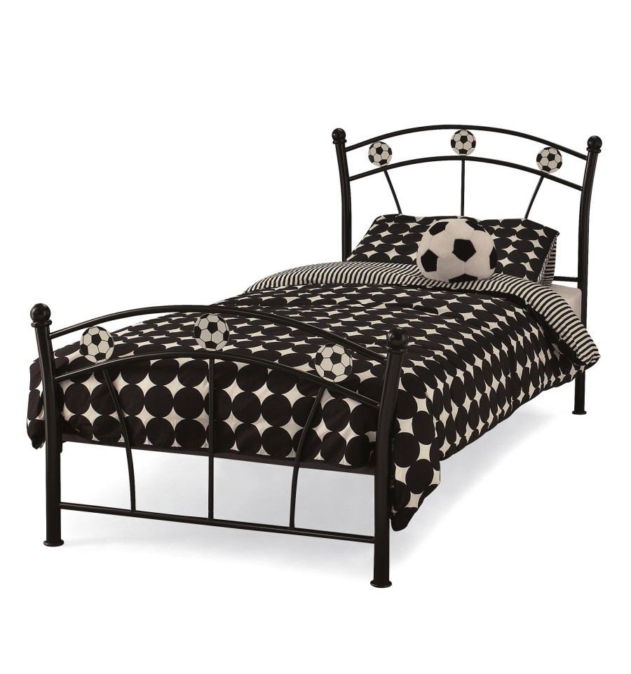 Serene Soccer Black Kids Bed Frame