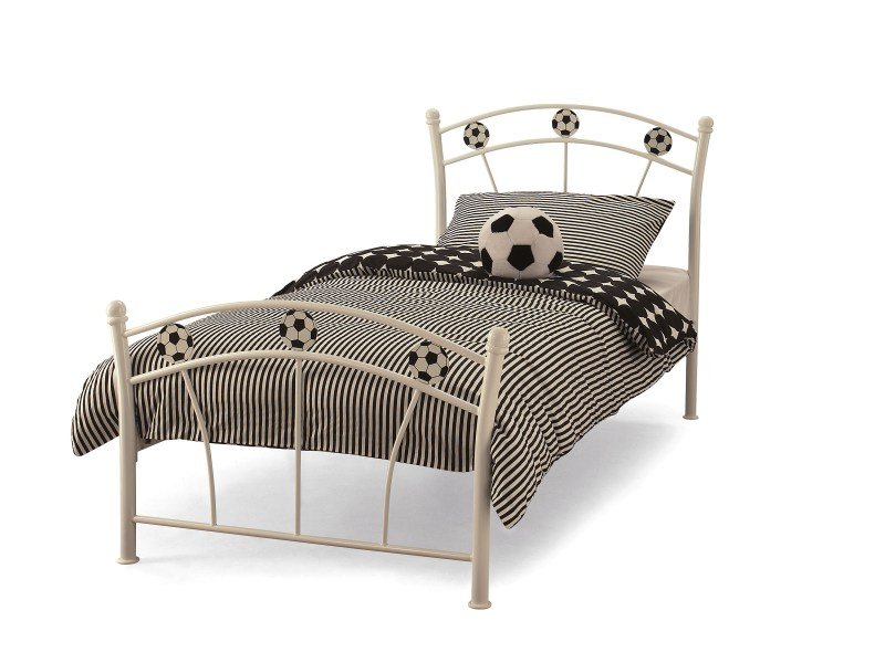 Serene Soccer White Gloss Kids Bed Frame