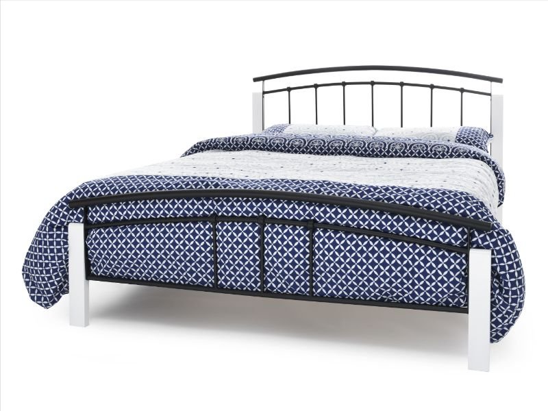 Serene Tetras White Metal Bed Frame