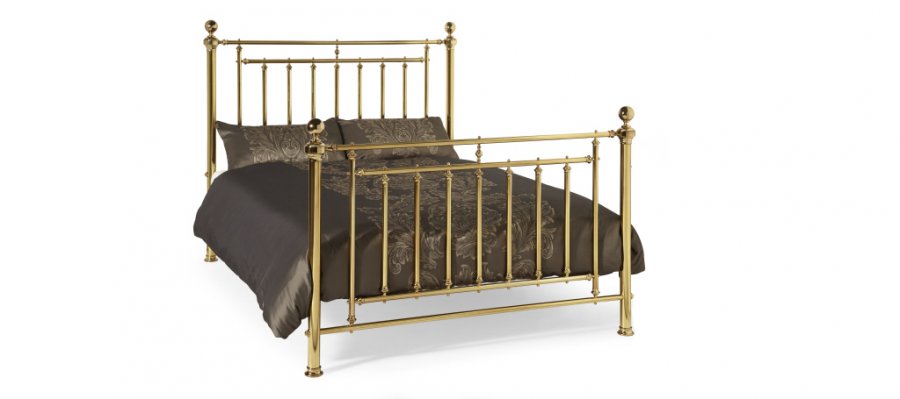 Serene Solomon Brass Precious Metal Bed Frame